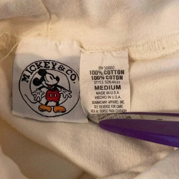 VINTAGE Mickey & Co. Mickey Mouse and friends with embroidered turtleneck shirt - Picture 7 of 8